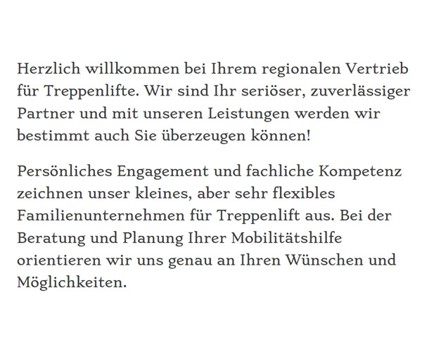Treppenlifte Anbieter